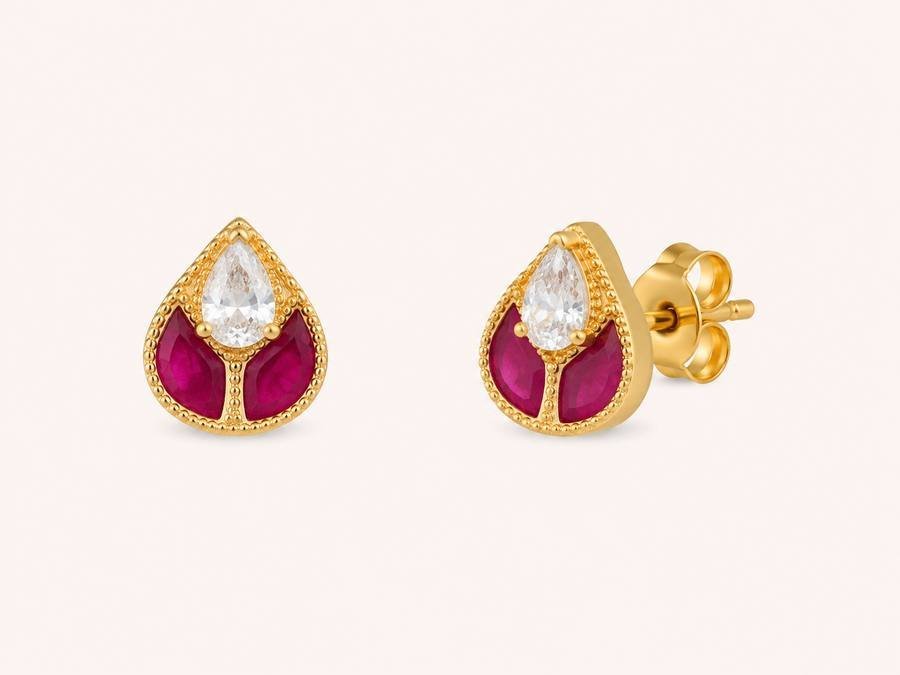Silver Gold Plated ZC Studds