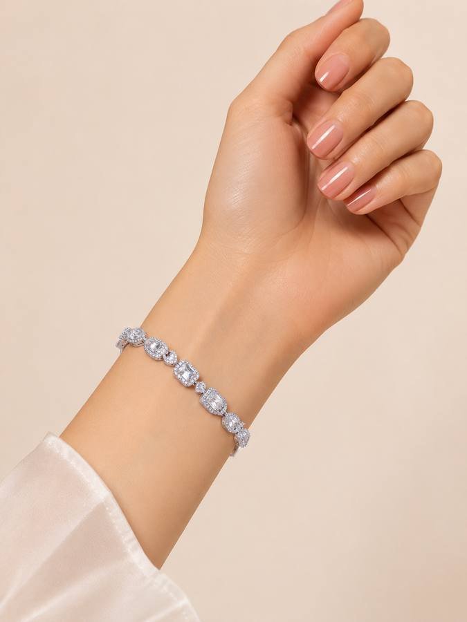 Silver Tennis Bracelet 1