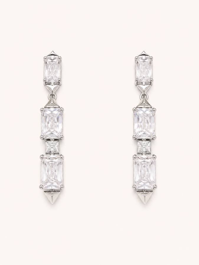 Silver Lux Long Earrings